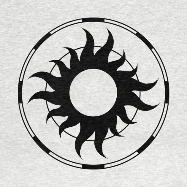 Sun - Original Logo Banner Sigil - Dark Design for Light Backgrounds by Indi Martin